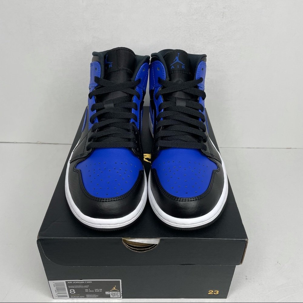 Nike Air Jordan 1 Retro Mid “Hyper Royal” NEW - Picture 2 of 4
